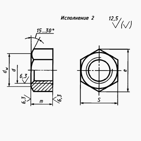 Гайки ГОСТ 5915-70 исполнение 2